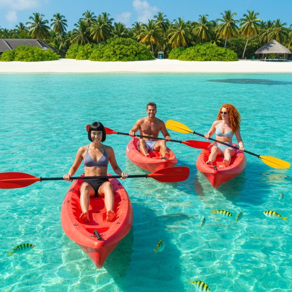 Kayaking in the Maldives